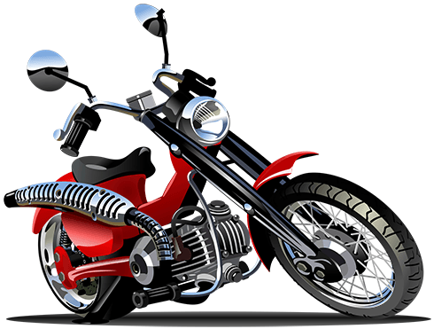 Vinilos Infantiles: Moto Harley Roja