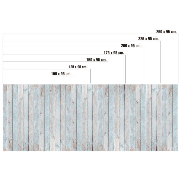 Vinilos Decorativos: Tarima rústica azul