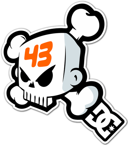 Pegatinas: Ken Block 43 Calavera