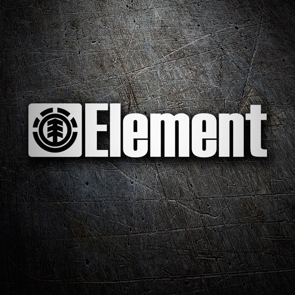 Pegatinas: Element y su logo en horizontal