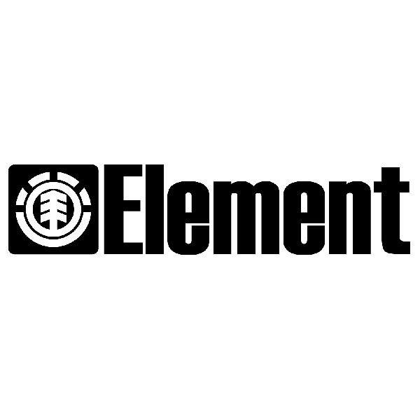 Pegatinas: Element y su logo en horizontal