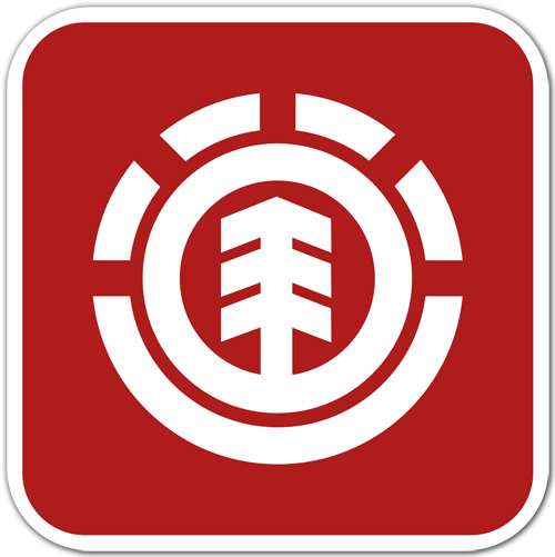 Pegatinas: Element logo rojo