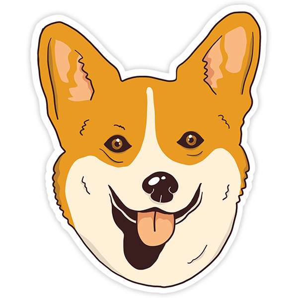 Pegatinas: Welsh Corgi animado