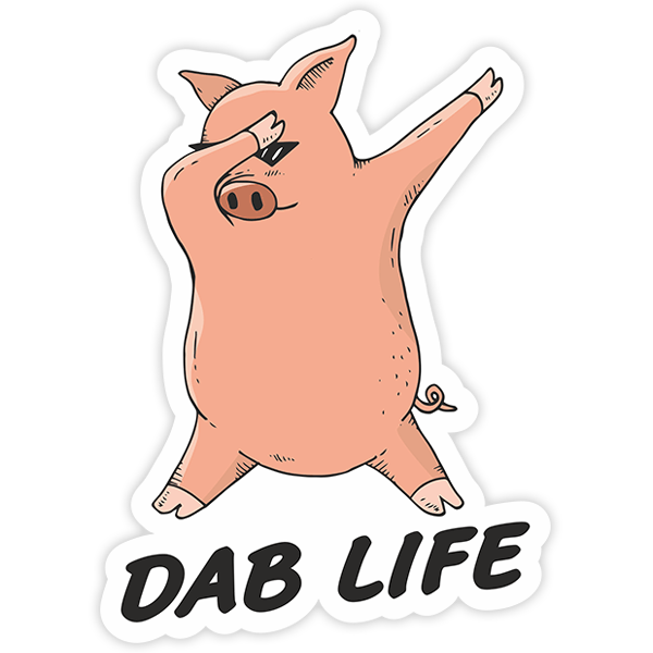 Pegatinas: Cerdo, Dab life