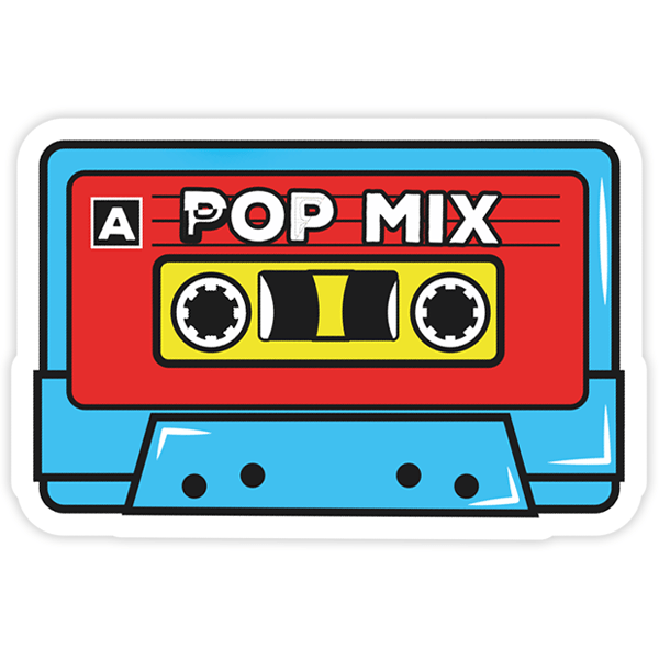 Pegatinas: Casete Pop Mix