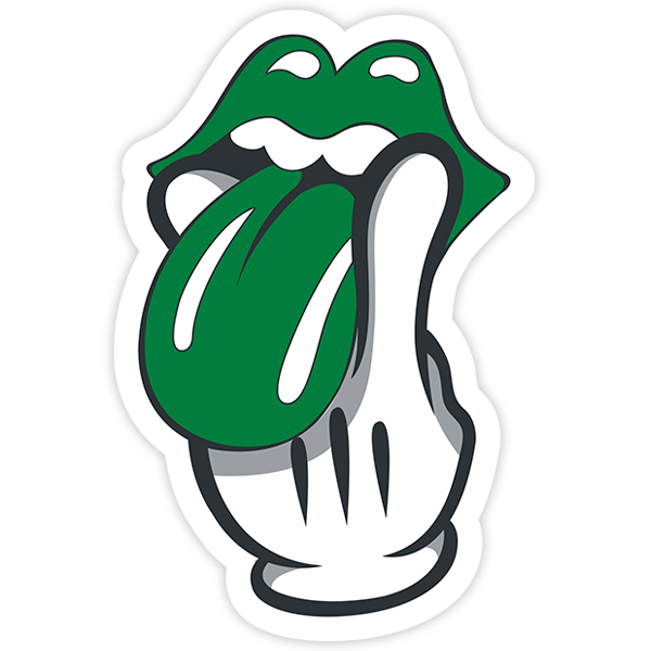 Pegatinas: Lengua obscena de los Rolling Stones