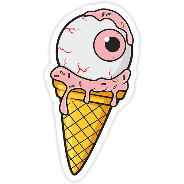 Pegatinas: Helado ocular