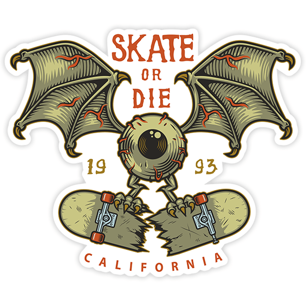 Pegatinas: Skate or die, California