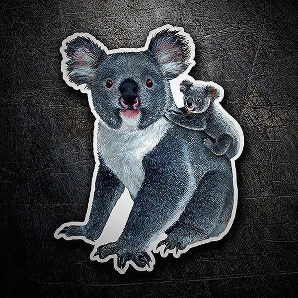Pegatinas: Koala con cría