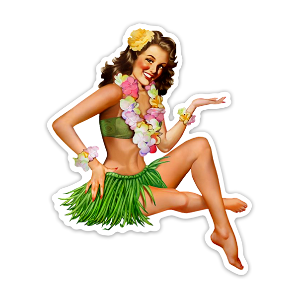 Pegatinas: Hawaiana Años 50