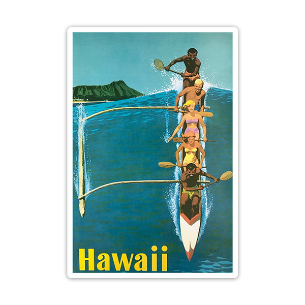 Pegatinas: Surfeando en Hawai