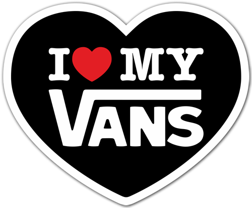 Pegatinas: I love my Vans negro