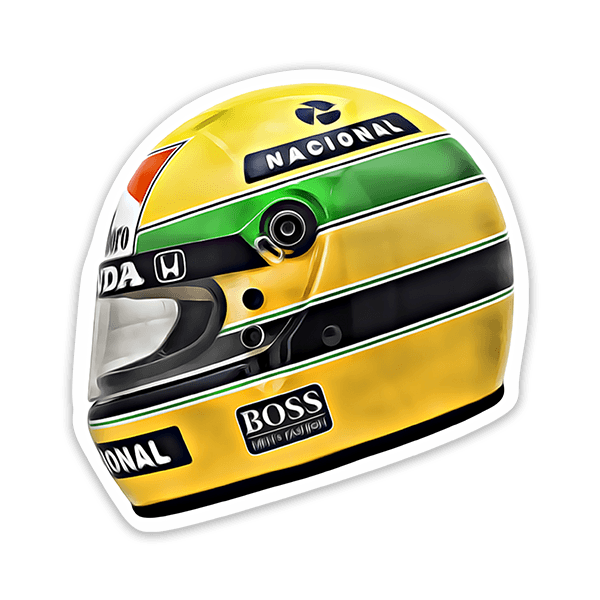 Pegatinas: Ayrton Senna Casco