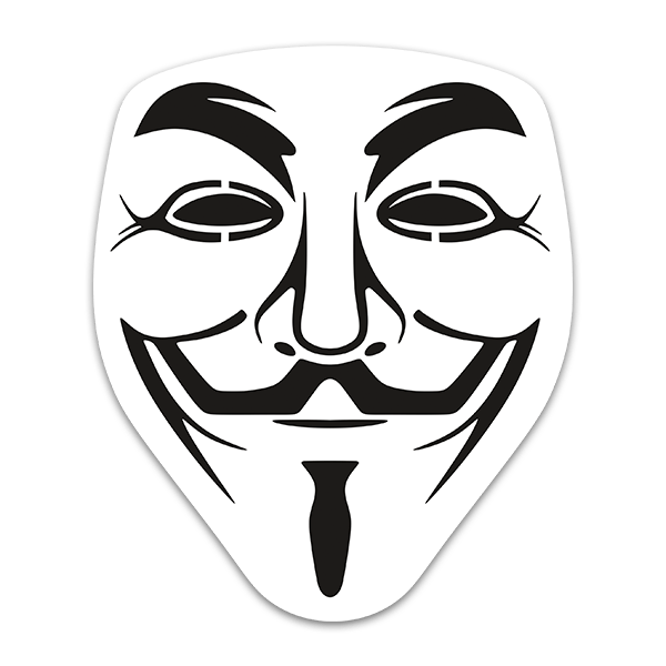 Pegatinas: Máscara V de Vendetta - Anonymous