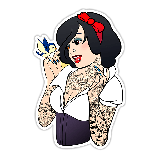 Pegatinas: Blancanieves Pin-up Tatto