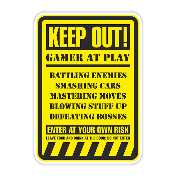 Pegatinas: Keep Out! Gamer at Play II