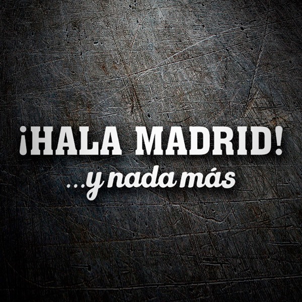 Pegatinas: Hala Madrid, Himno