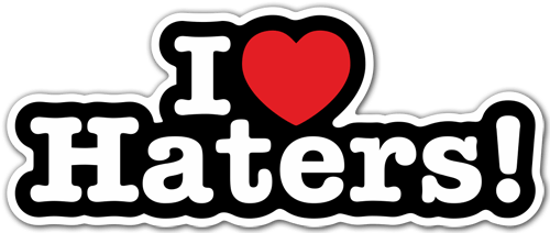 Pegatinas: I love Haters