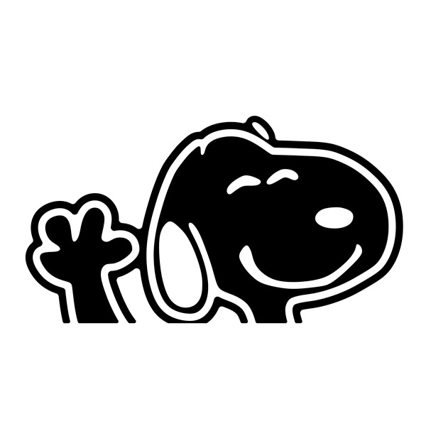 Pegatinas: Snoopy saludando