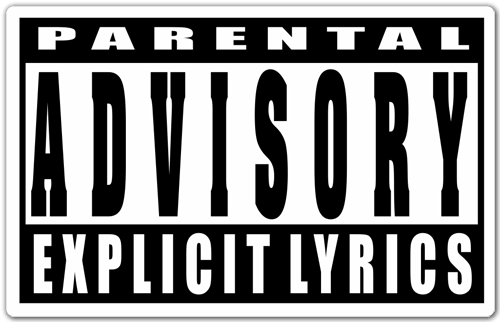 Pegatinas: Parental Advisory Explicit Lyrics