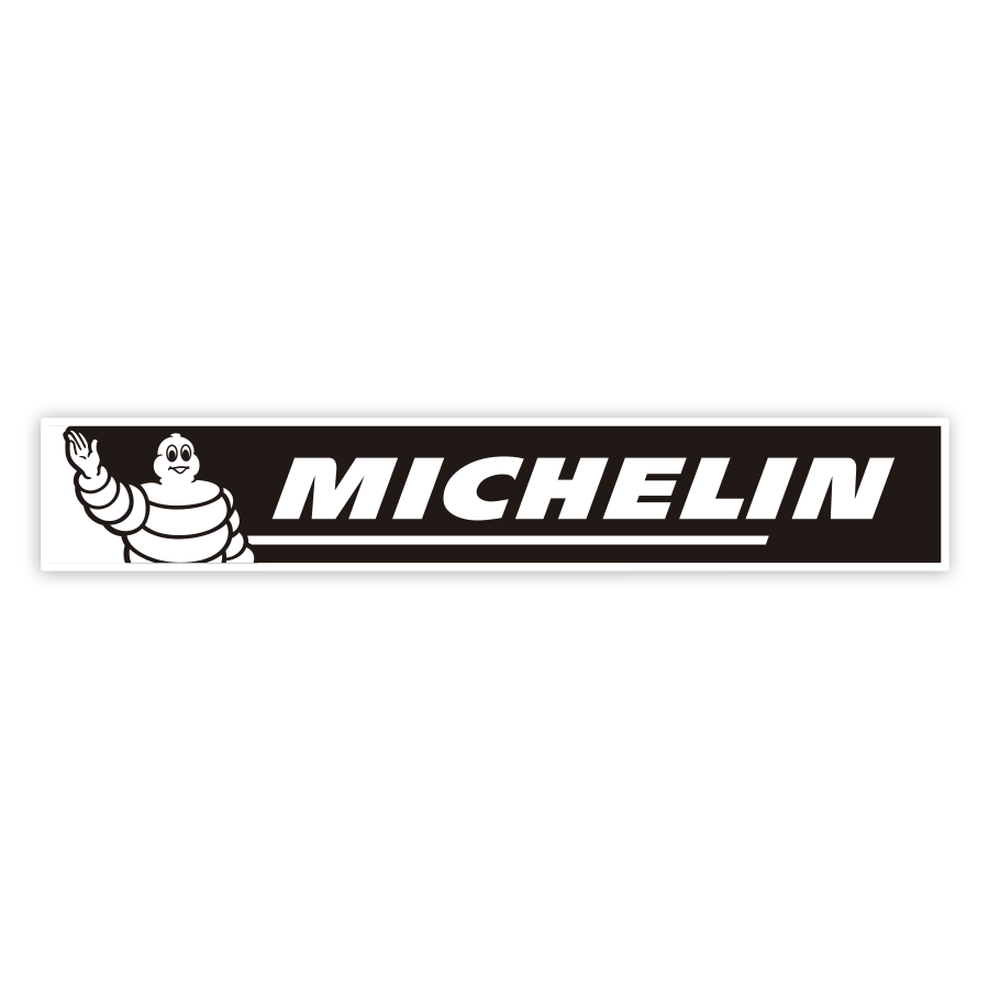 Pegatinas: Michelin Saludo Blanco y Negro