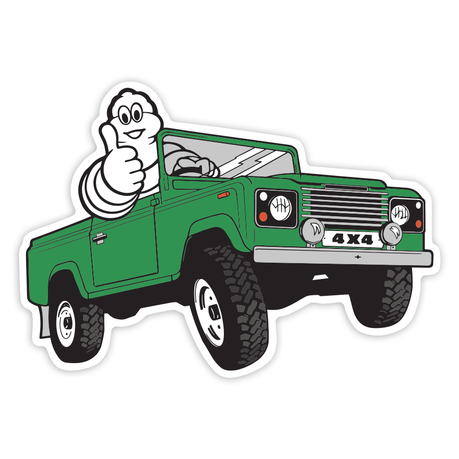 Pegatinas: Michelin 4x4 Verde