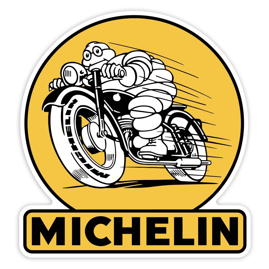 Pegatinas: Michelin Moto Dorada