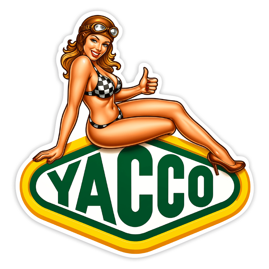 Pegatinas: Yacco Chica Pinup Racing