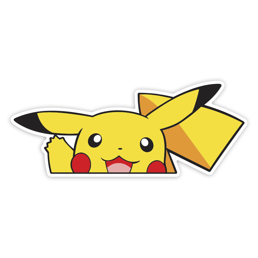 Pegatinas: Pikachu Saludando Feliz