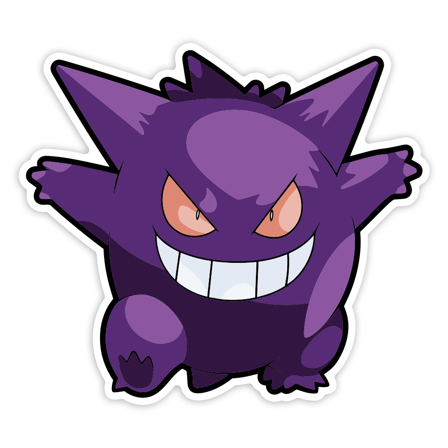 Pegatinas: Gengar Sonrisa Maliciosa