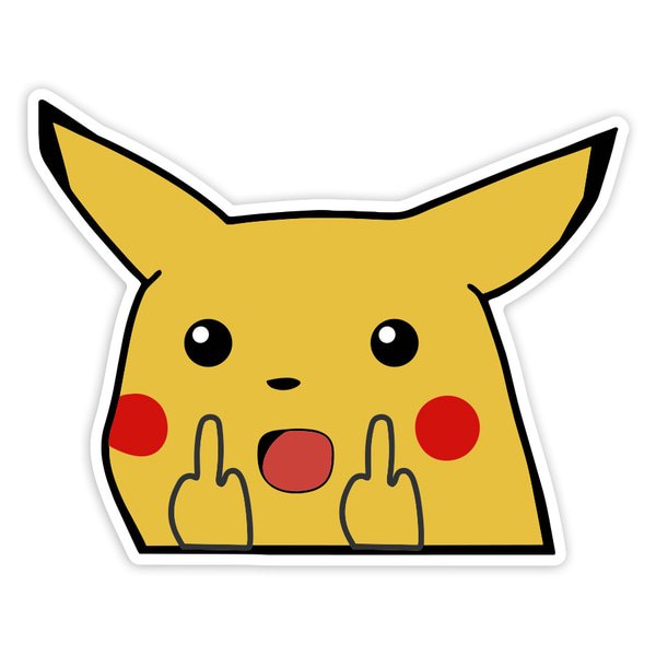 Pegatinas: Pikachu Rebelde Divertido