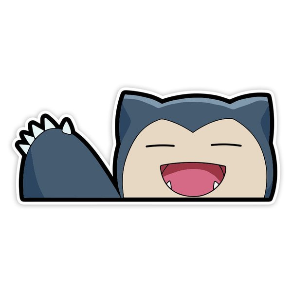 Pegatinas: Snorlax Feliz y Dormilón