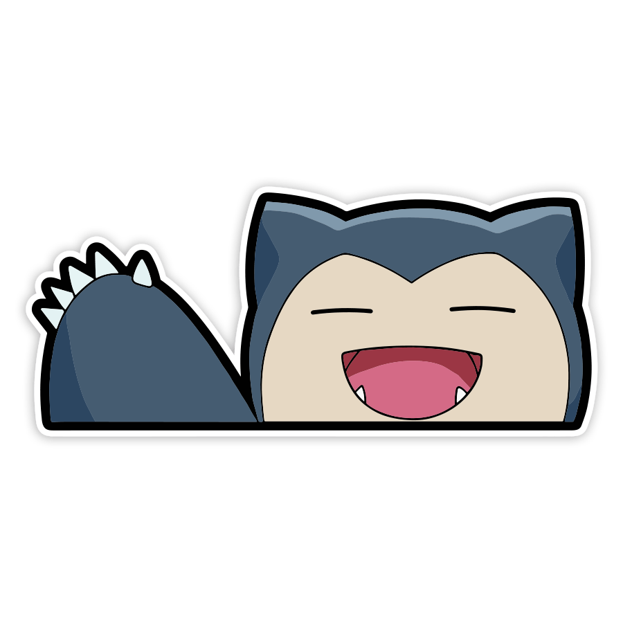 Pegatinas: Snorlax Feliz y Dormilón