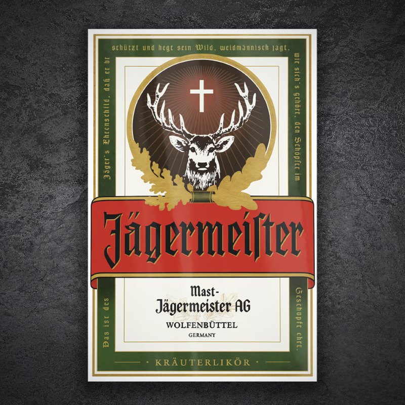 Pegatinas: Etiqueta Clásica Jägermeister