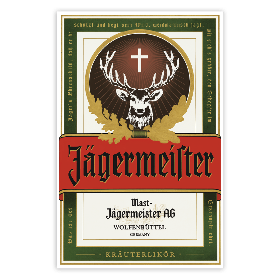 Pegatinas: Etiqueta Clásica Jägermeister