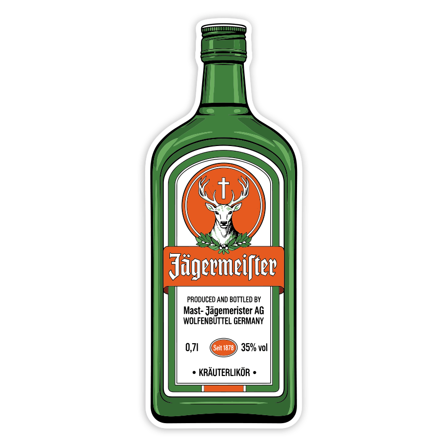 Pegatinas: Botella Jägermeister
