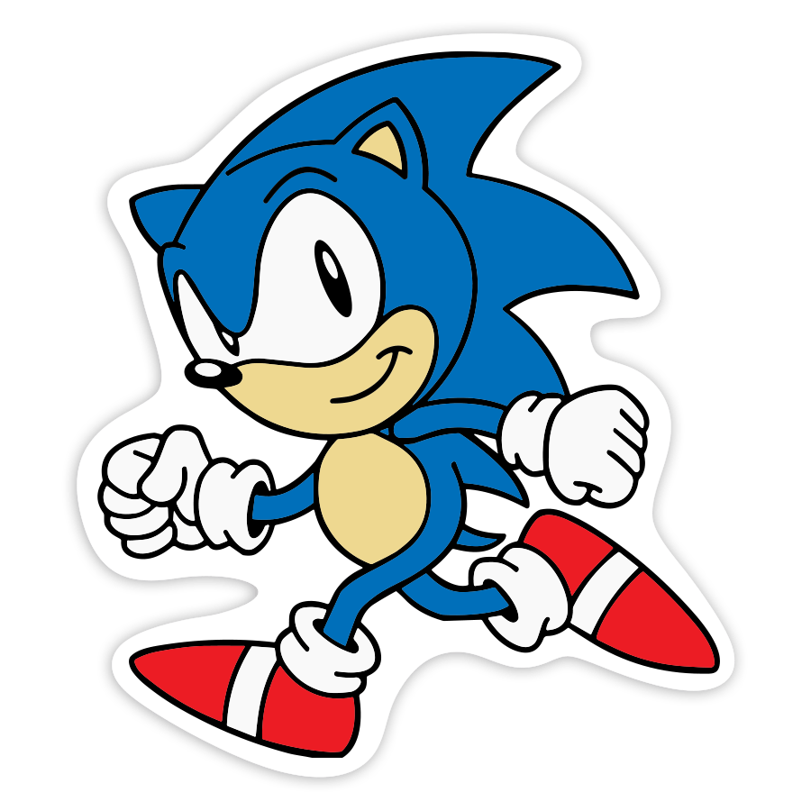 Pegatinas: Sonic Retro Corriendo