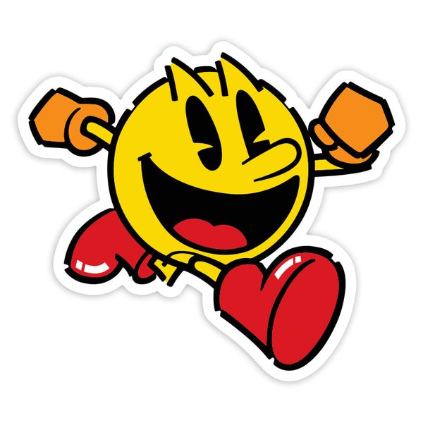 Pegatinas: Pac-Man Clásico Retro