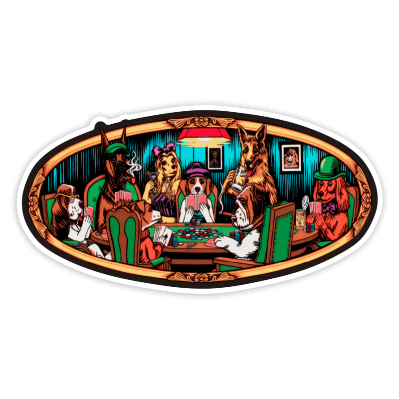 Pegatinas: Almost Skateboards Poker Dogs