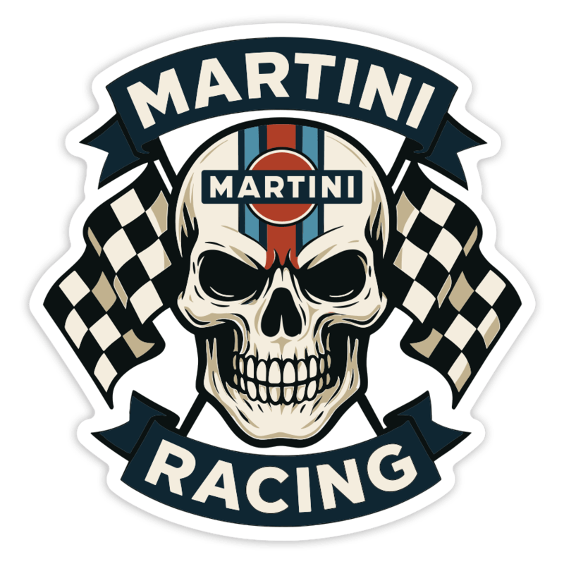 Pegatinas: Calavera Martini Racing