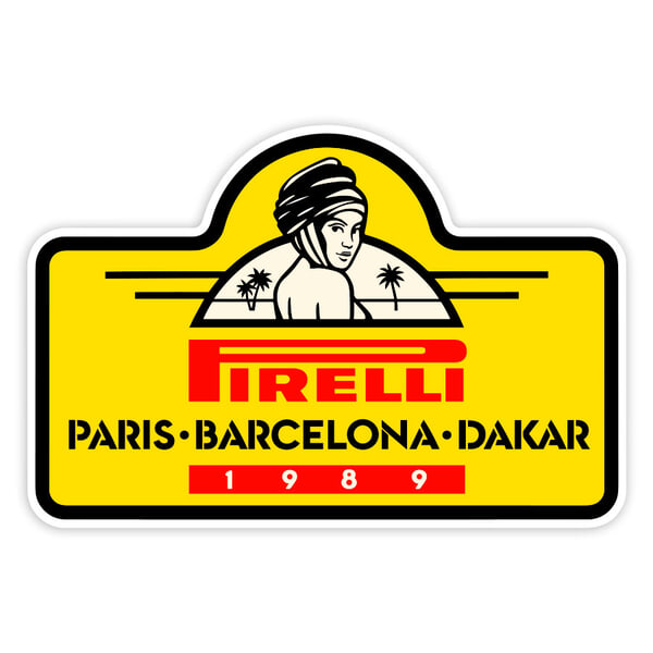 Pegatinas: Pirelli Paris Barcelona Dakar