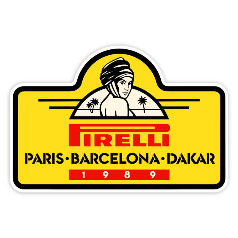 Pegatinas: Pirelli Paris Barcelona Dakar