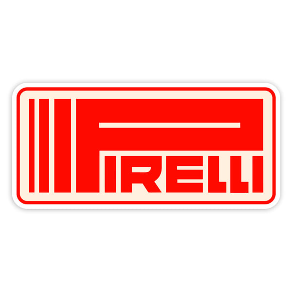 Pegatinas: Logo Pirelli Clásico Rojo