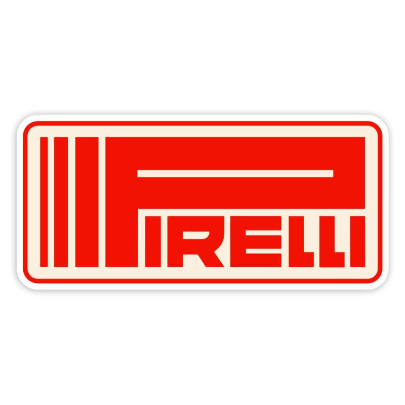 Pegatinas: Logo Pirelli Clásico Rojo