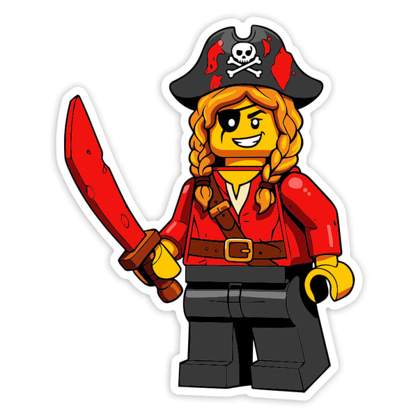 Pegatinas: Pirata LEGO Mujer
