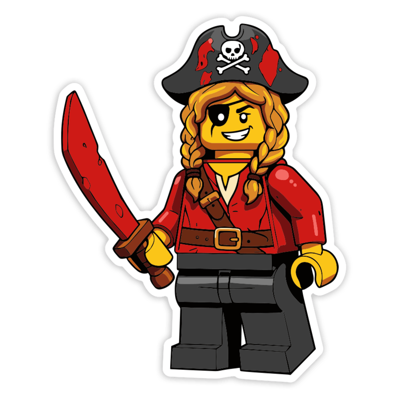 Pegatinas: Pirata LEGO Mujer