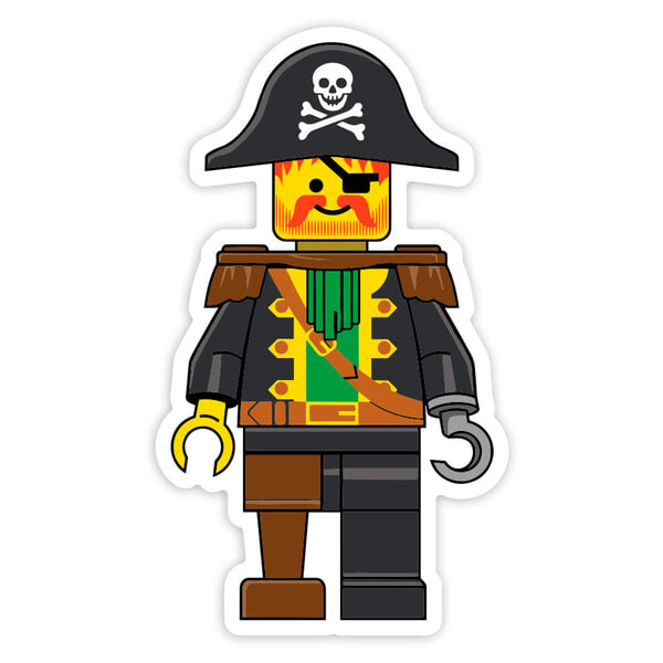 Pegatinas: Pirata LEGO Clásico