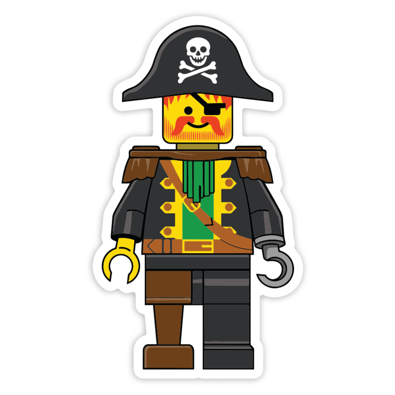 Pegatinas: Pirata LEGO Clásico
