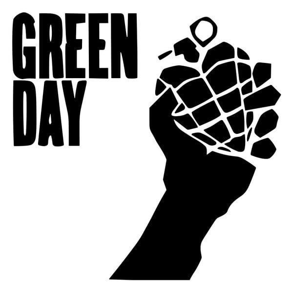 Pegatinas: Green Day Mano Granada