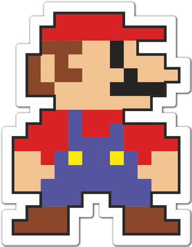 Pegatinas: Mario Bros Pixel